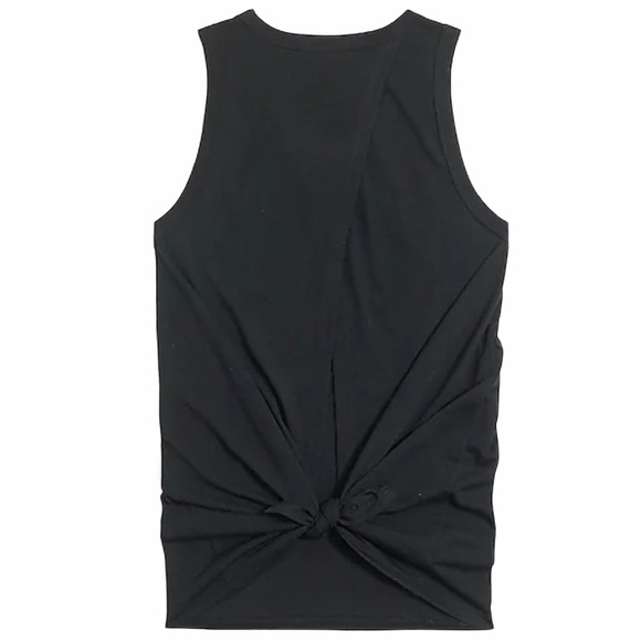 J. CREW Tie Back Tank Black Ultra Soft Fabric NWT - Picture 4 of 9
